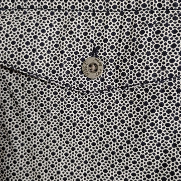 PD&C Navy Blue and White Button Down Shirt, Large - Picture 5 of 12